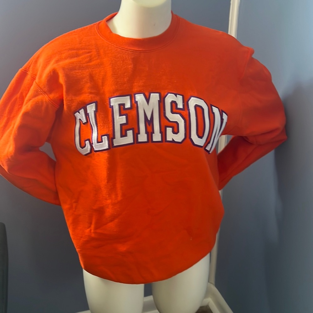 Champion Orange Clemson Sweatshirt